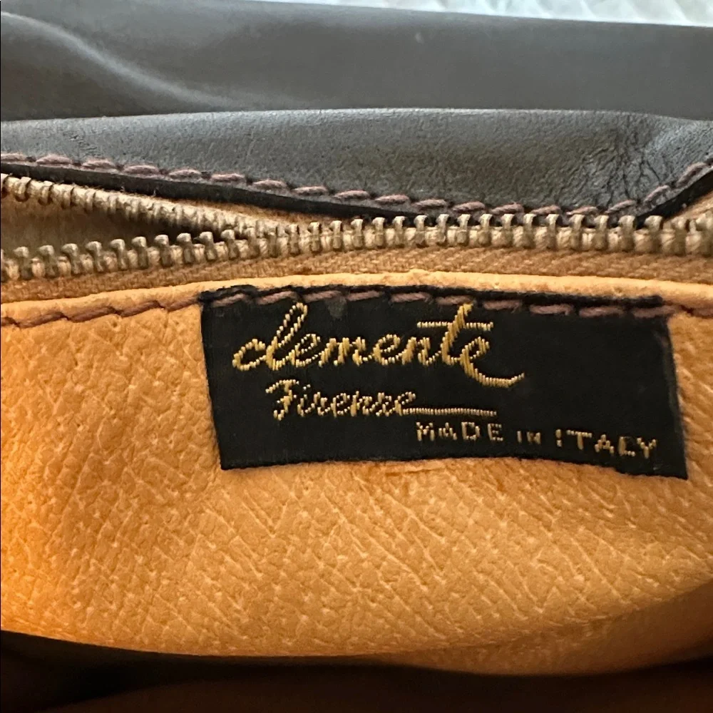 Clemente Firenze RARE Vintage Brown Leather Men's Bag
